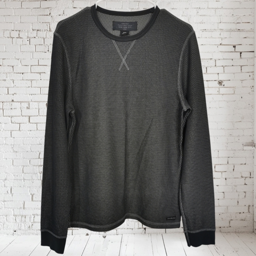 Calvin Klein Jeans Thermal Long Sleeve Crew Neck Sweater - Sz M Open To Offers